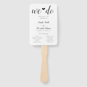 We doen bruiloft programma handwaaier (Voorkant)