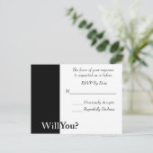 We doen bruiloft RSVP Kaart (Staand voorkant)