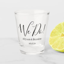 We doen bruiloft schot glas