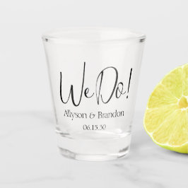 We doen bruiloft schot glas