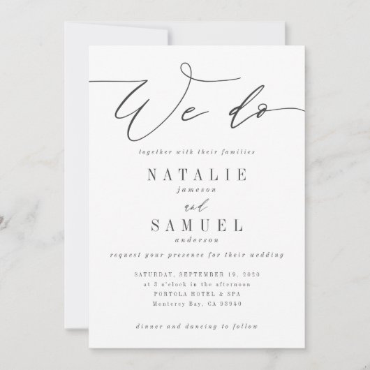 We doen bruiloft uitnodiging (Voorkant)