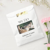 We doen bruiloft verloving huisdier naam foto datu bedankzakje (Gezegeld)