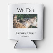 We doen bruiloft verloving huisdier naam foto datu blikjeskoeler (Voorkant)