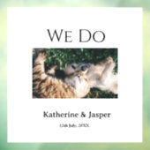 We doen bruiloft verloving huisdier naam foto datu raamsticker (Vel 3)