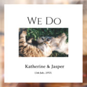 We doen bruiloft verloving huisdier naam foto datu raamsticker (Vel 2)