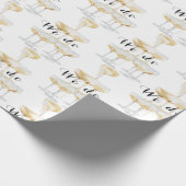 We doen champagne Tower Black en Gold Wedding Cadeaupapier (Hoek)