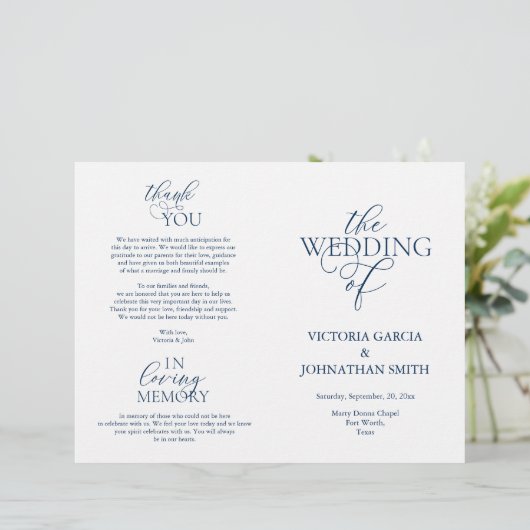 We doen dat, huwelijksceremonie, vouwbare programm (Staand voorkant)