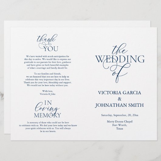 We doen dat, huwelijksceremonie, vouwbare programm (Voorkant / Achterkant)