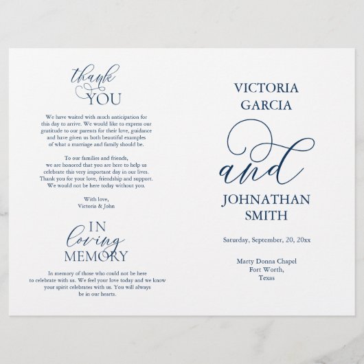 We doen dat, huwelijksceremonie, vouwbare programm (Voorkant)