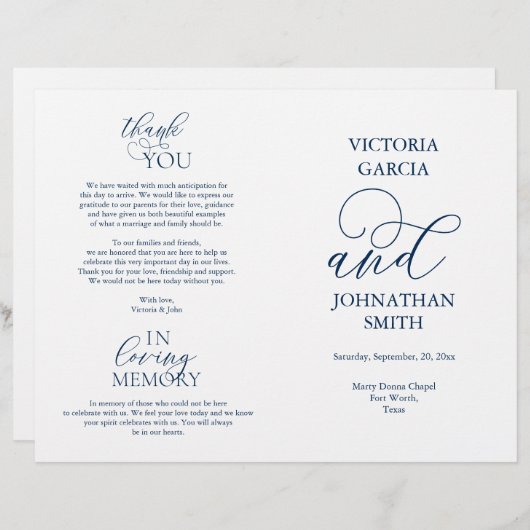 We doen dat, huwelijksceremonie, vouwbare programm (Voorkant / Achterkant)