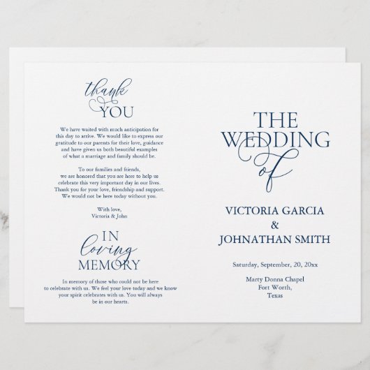 We doen dat, huwelijksceremonie, vouwbare programm (Voorkant / Achterkant)