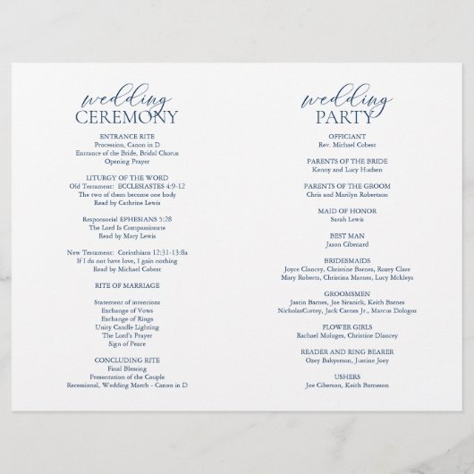 We doen dat, huwelijksceremonie, vouwbare programm (Achterkant)