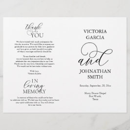 We doen dat, Wedding Ceremony Foldable Program