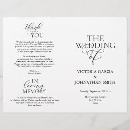 We doen dat, Wedding Ceremony Foldable Program