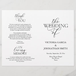 We doen dat, Wedding Ceremony Foldable Program