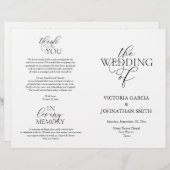 We doen dat, Wedding Ceremony Foldable Program (Voorkant / Achterkant)