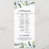 We doen dat wel, Eucalyptus Greenery Wedding Cerem Programmakaart (Achterkant)