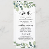 We doen dat wel, Eucalyptus Greenery Wedding Cerem Programmakaart (Voorkant / Achterkant)