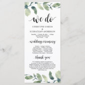 We doen dat wel, Eucalyptus Greenery Wedding Cerem Programmakaart (Voorkant)