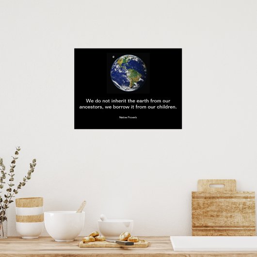 We doen de aarde niet. poster (Keuken)