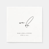 We doen de moderne Verloving bruiloft in script Servet (Voorkant)