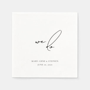 We doen de moderne Verloving bruiloft in script Servet