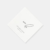 We doen de moderne Verloving bruiloft in script Servet (Hoek)