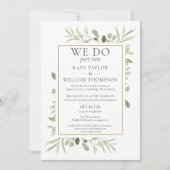 We doen deel twee Sequel Wedding Vows Greenery Kaart (Voorkant)