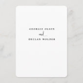 We doen details over de calligrafie-bruiloft informatiekaartje (Achterkant)