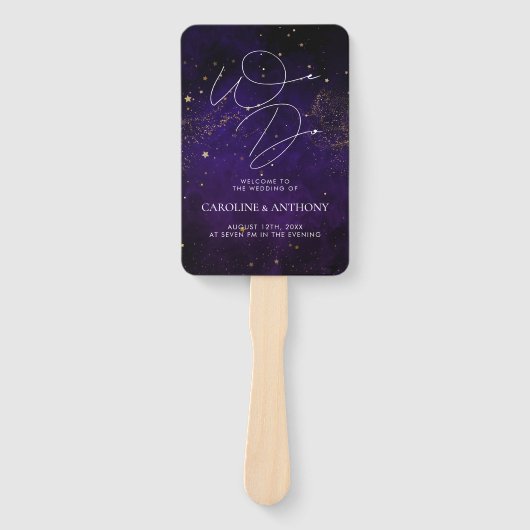 We doen donkere Paarse Waterverf zwart, magisch go Handwaaier (Voorkant)