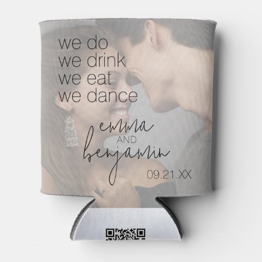 We doen Drink Eat Dance - Modern Wedding Blikjeskoeler (Voorkant)
