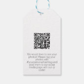 We doen Drink Eat Dance - Modern Wedding Cadeaulabel (Achterkant)