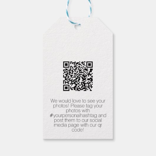 We doen Drink Eat Dance - Modern Wedding Cadeaulabel (Achterkant)