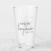 We doen Drink Eat Dance - Modern Wedding Glas (Achterkant)