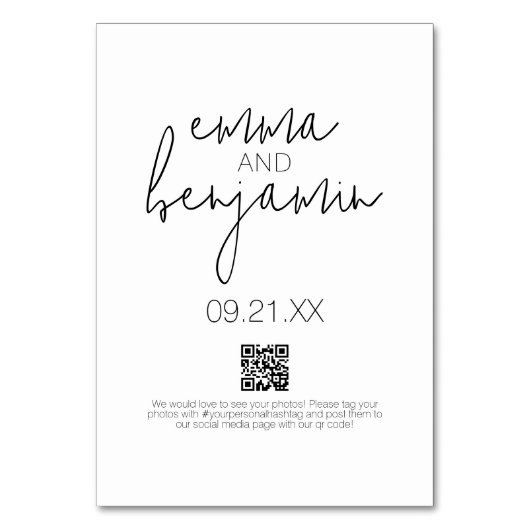 We doen Drink Eat Dance - Modern Wedding Kaart (Achterkant)