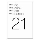 We doen Drink Eat Dance - Modern Wedding Kaart (Voorkant)
