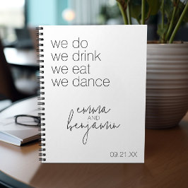 We doen Drink Eat Dance - Modern Wedding Notitieboek