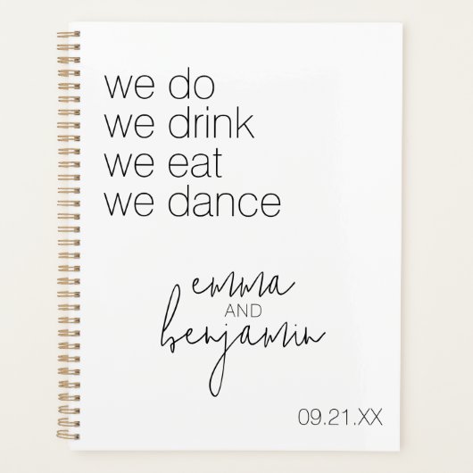 We doen Drink Eat Dance - Modern Wedding Planner (Voorkant)