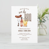 We doen een BBQ barbecue vrijgezellenfeest-paren d Kaart (Staand voorkant)
