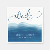 We doen een blauwe Waterverf-golfweddenschap Servet (Voorkant)