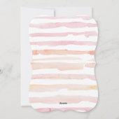 We doen een blush waterverf huwelijksuitnodiging feestdagenkaart (Achterkant)