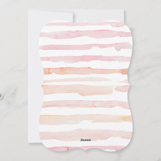 We doen een blush waterverf huwelijksuitnodiging feestdagenkaart (Achterkant)