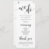 We doen een bruiloft-ceremonieprogramma programmakaart (Voorkant / Achterkant)