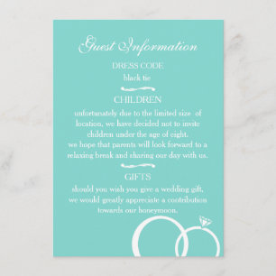 We doen een bruiloft informatiekaartje