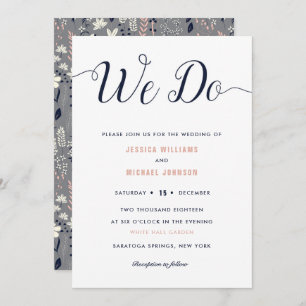 We doen een Floral Wedding Invitation Kaart