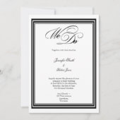 We doen een hedendaags Lijst Black White Wedding I Kaart (Voorkant)