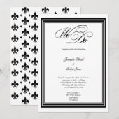 We doen een hedendaags Lijst Black White Wedding I Kaart (Voorkant / Achterkant)