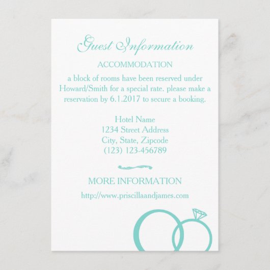 We doen een huwelijk informatiekaartje (Voorkant)