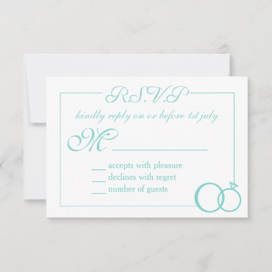 We doen een huwelijk RSVP kaartje (Voorkant)