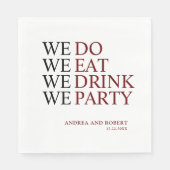 We doen een huwelijk servet (Voorkant)